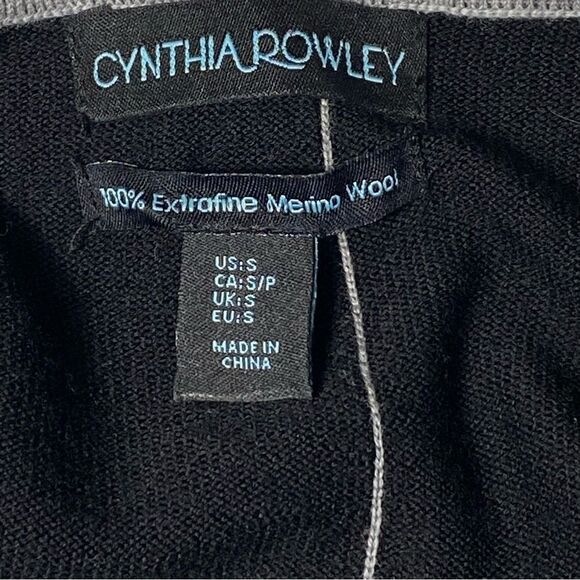 Cynthia Rowley 100% Extra Fine Merino Wool 3/4 Sleeve Sweater Dress Womens Small - Picture 7 of 16